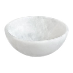 Martha Sturdy - Martha Sturdy resin thick bowl in white marble - Home Decor