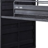 Benzara BM261729 Twin Loft Bed With Metal Frame and Slide, Gray