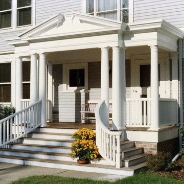 Montclair Neoclassical Front Portico, Garage & Kitchen Addition