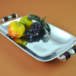 Red Bead Aluminum Serving Tray - Serving Trays