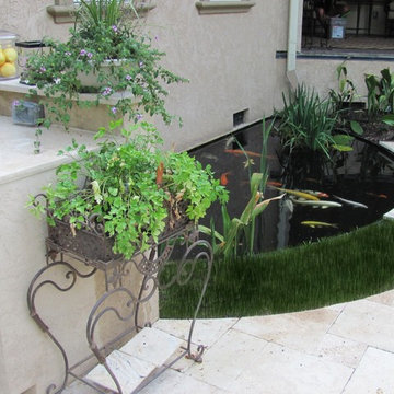 Italianate pool & courtyard in a tight space