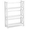 0Montego 3-Shelf Folding Bookcase - White