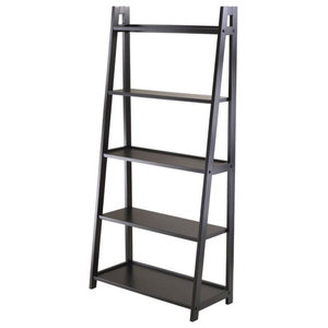 Bookshelf With Slanted Shelf Transitional Bookcases By Oxeme Group Inc