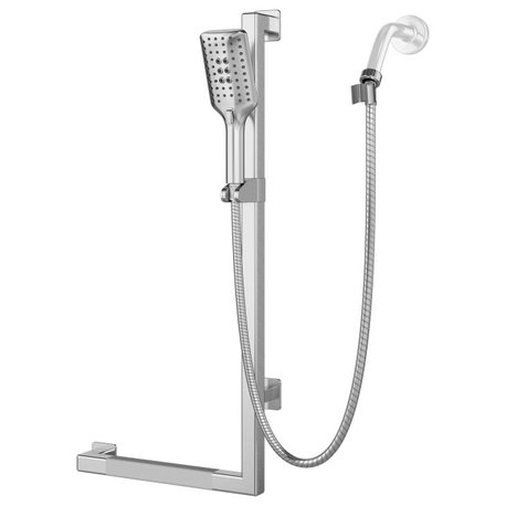 Seville Slide Bar With Handshower, 2.5 GPM, Brushed Nickel, Right