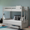 Jasper Twin to King Extending Day Bed, Bunk Bed and Drawers, Dove Gray