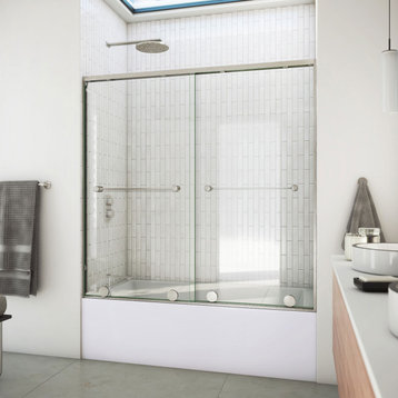 DreamLine Harmony 56-60"Wx58"H Semi-Frameless Bypass Tub Door and Clear Glass