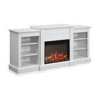 Lenore Fireplace Mantel with 23" Electric Fireplace, White