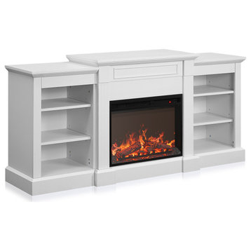 Lenore Fireplace Mantel with 23" Electric Fireplace, White