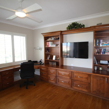 DuraSupreme desk unit lancaster door with allspice stain