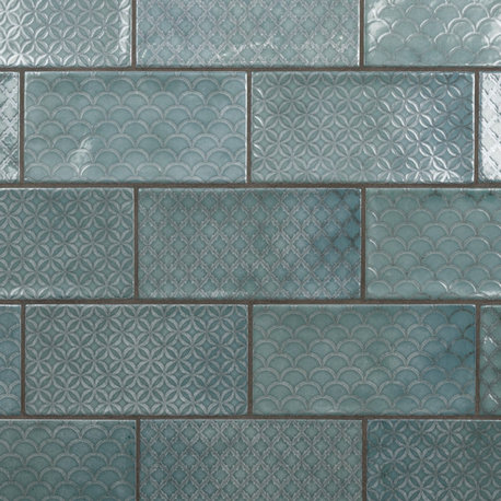 Camden Decor Ceramic Subway Wall Tile, Green