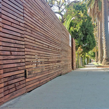 Custom Fence & Gates--Wood Slat Privacy