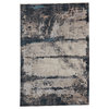 Vibe Trevena Abstract Gray and Gold Area Rug, Blue and Gray, 7'10"x10'10"