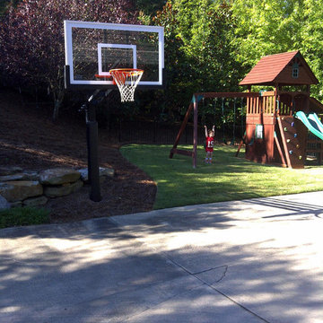 Edward Z's Pro Dunk Gold Basketball System on a 35x35 in Vestavia, AL