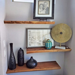 Live Edge Walnut Floating Shelf - Display And Wall Shelves 