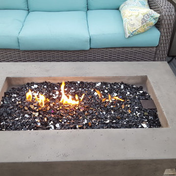 Midnight Black Reflective Fire Glass