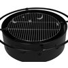 WestinTrends Star & Moon Round Steel Wood Burning Bonfire Fire Pit, Patio Grill, Black