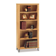 Bush Furniture Somerset 5 Shelf Bookcase in Maple Cross - Engineered Wood