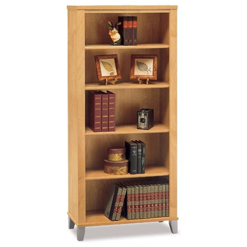 Bush Furniture Somerset 5 Shelf Bookcase in Maple Cross - Engineered Wood