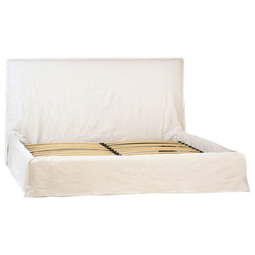 White Linen Eastern King Bed