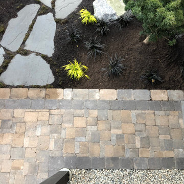 Built in Seating, Rockery and Fire Pit