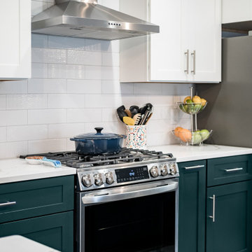 Two-Tone Transitional Kitchen Remodel Done with New Cabinets