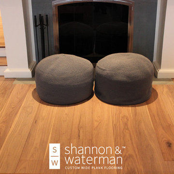 Custom Wide Plank Wood Floor Installation: Walnut in Butternut