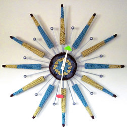 Half-Nelson Crochet Covered Wall Clock - Wall Clocks