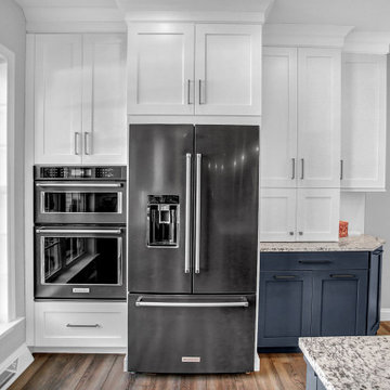 Blue & White Transitional Kitchen Remodel