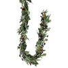 Serene Spaces Living Blueberry Cypress Garland With Pinecones, 72"