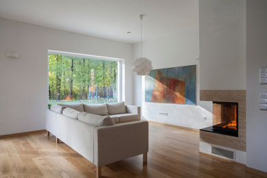 Inspiration for a timeless living room remodel in Other