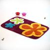 Naomi - Dancing Flowers - Violet Red Kids Room Rugs (19.7 by 31.5 inches)