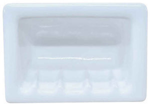 Porcelain Recess Niche Soap Dish Bathroom Shower Premade, White Matte