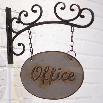 Metal Hanging "Office" Sign