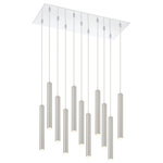 Z-Lite - Z-Lite 11 Light Island/Billiard, Chrome, 917MP12-BN-LED-11LCH - Stunning in a modern bathroom, this eleven-light pendant light adds sleek sophistication and a clean feel. Create a beautiful visual with radiant brushed nickel and a windchime-inspired silhouette.