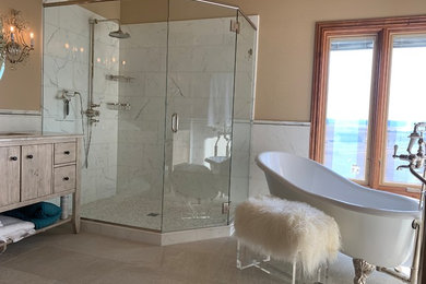 Example of a trendy bathroom design in Denver