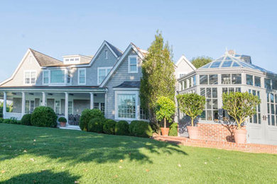 Transitional exterior home idea in New York