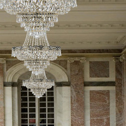 Majestic Collection 8-Light 20" Historic Brass Chandelier with Hand Polished Cry - Chandeliers