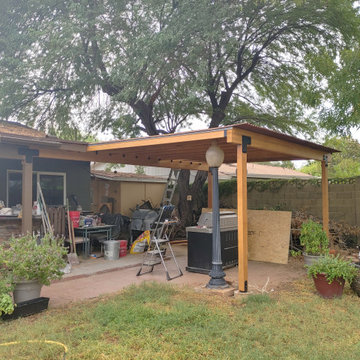 Outdoor Kitchen Cantilevered Porch Extention
