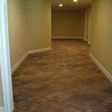 Basement tile installation