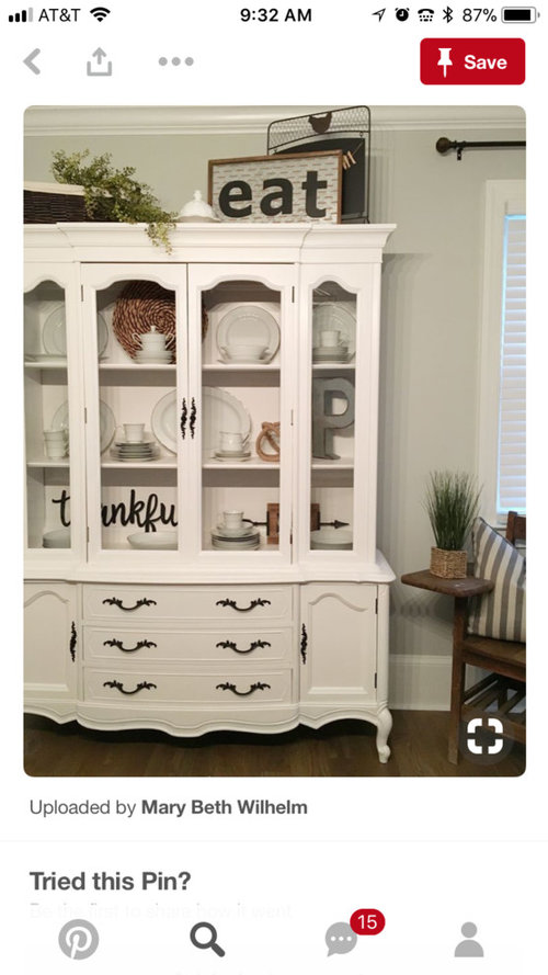 What Color Should The China Cabinet Be, Cream Colored China Cabinets