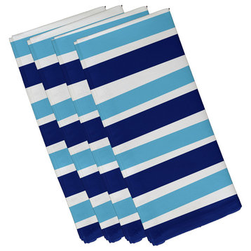 Decorative Holiday Napkin, Set of 4, Stripe, Royal Blue
