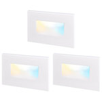 LEONLITE - Leonlite 3 Pack 5CCT LED Step Light Dimmable Indoor Outdoor, White - Cost-Effective