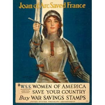 Joan of Arc Saved France--Women of America  Save Your Country  1918 Poster Print
