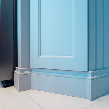 Shaker Kitchen with Stone Blue Island