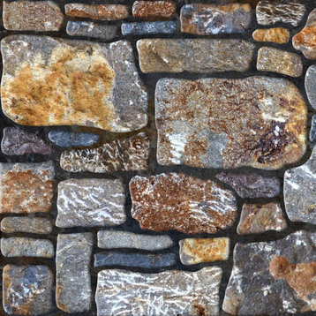 Faux Stone 3D Wall Panels, Periwinkle Ginger, Set of 10, Covers 54 sq ft