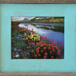 My Barnwood Frames - Barnwood Picture Frame, Lighthouse Robin Egg Blue Rustic Wood Frame, 20"x30" - *PLEASE NOTE - Glass is included with frame sizes 16x20 or smaller. Larger sizes do not include glass due to the high risk of breakage in shipping.