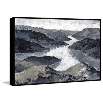"Flow Like a Great River" Floater Framed Painting Print on Canvas, 24x16