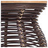 Quito Rattan Side/ End Table w/ Wood Top in Paloma Brown