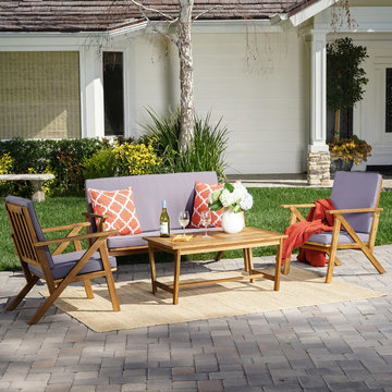 Beautifully Appointed Wooden Chat Set