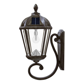 Royal Solar Light, With GS Solar LED Light Bulb, Wall Mount, Weathered Bronze